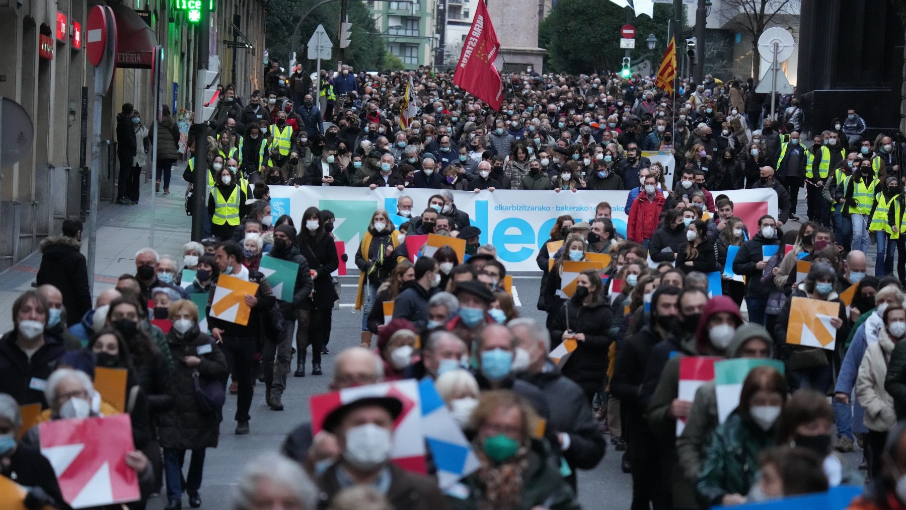 La marcha por los presos de ETA en Bilbao.