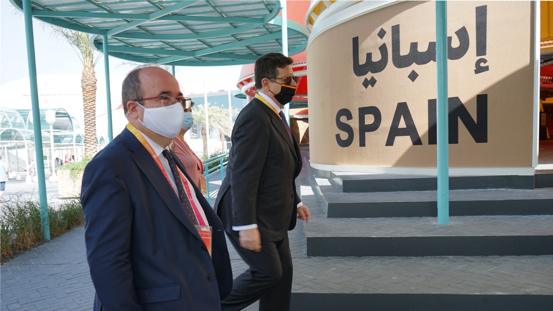 El ministro de Cultura, Miquel Iceta, en el Pabellón español en Dubái.