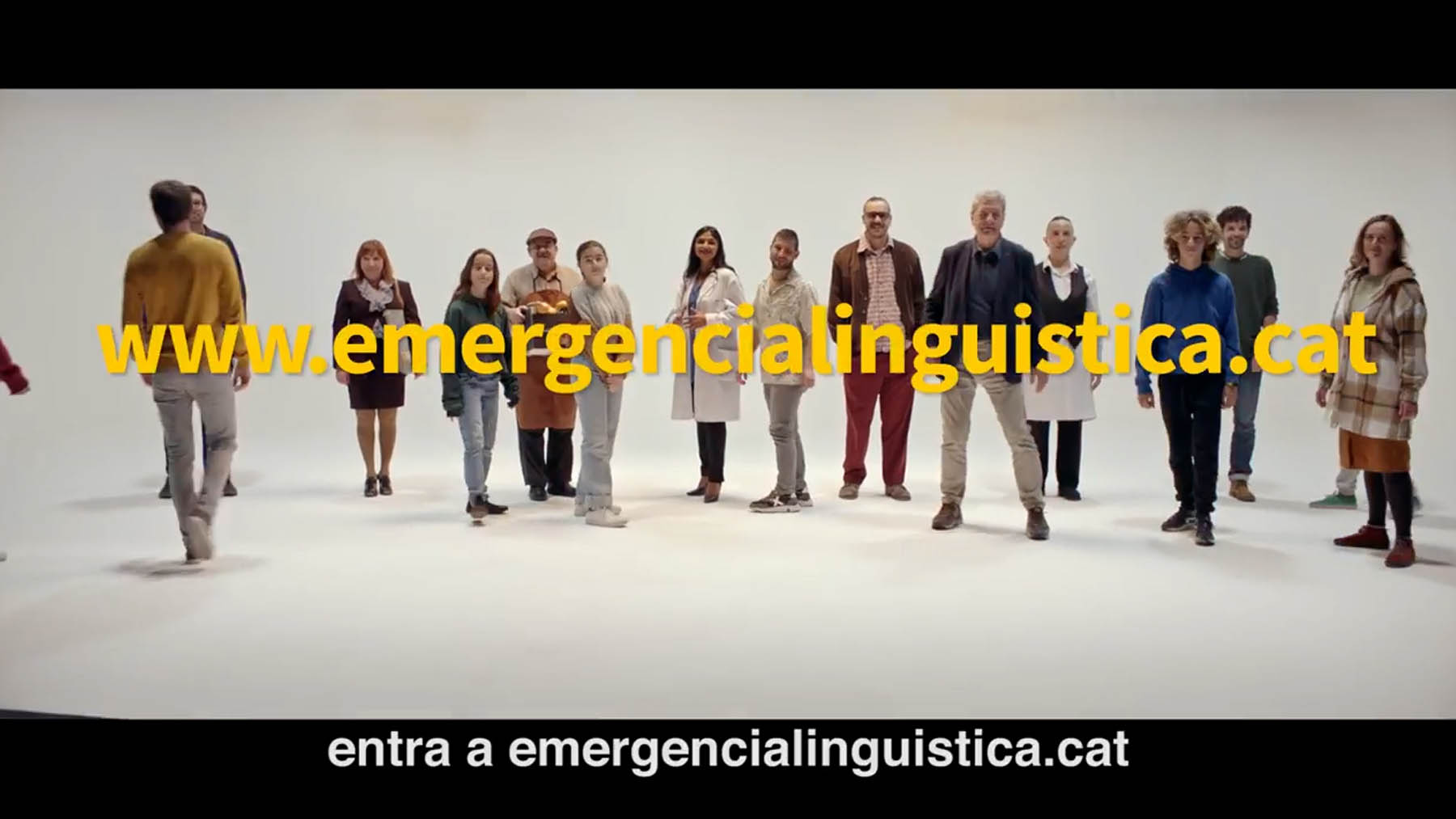 Un detalle del anuncio que promociona el catalán en la televisión pública valenciana.