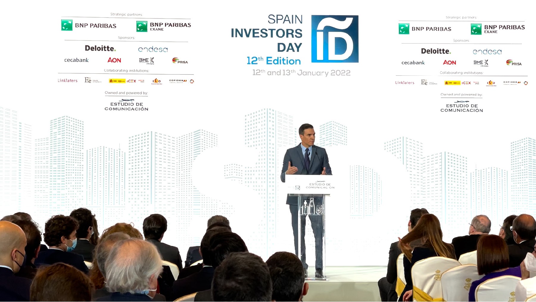 Pedro Sánchez en la clausura del Spain Investors Day
