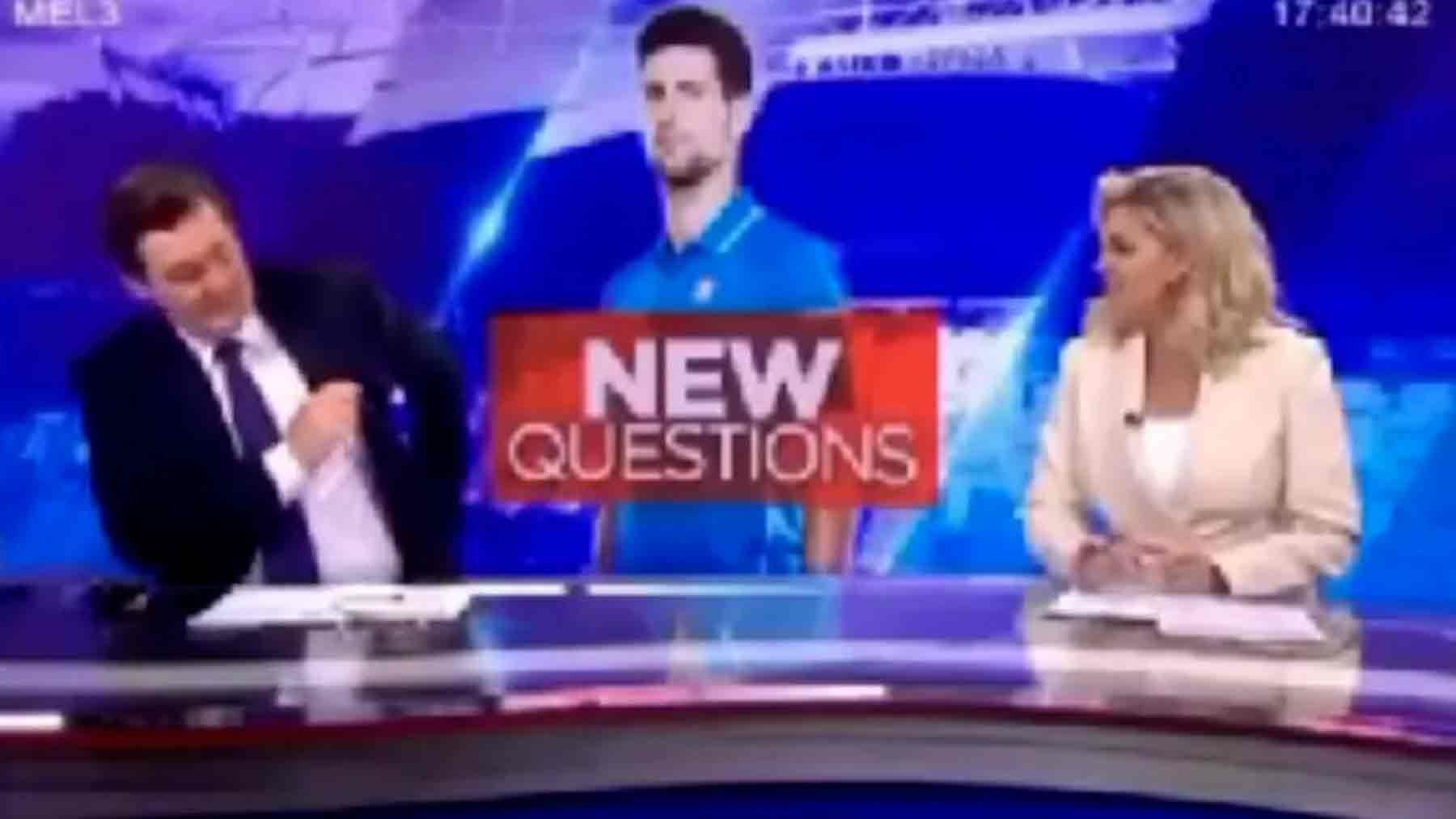 vídeo viral presentadores insultando Djokovic