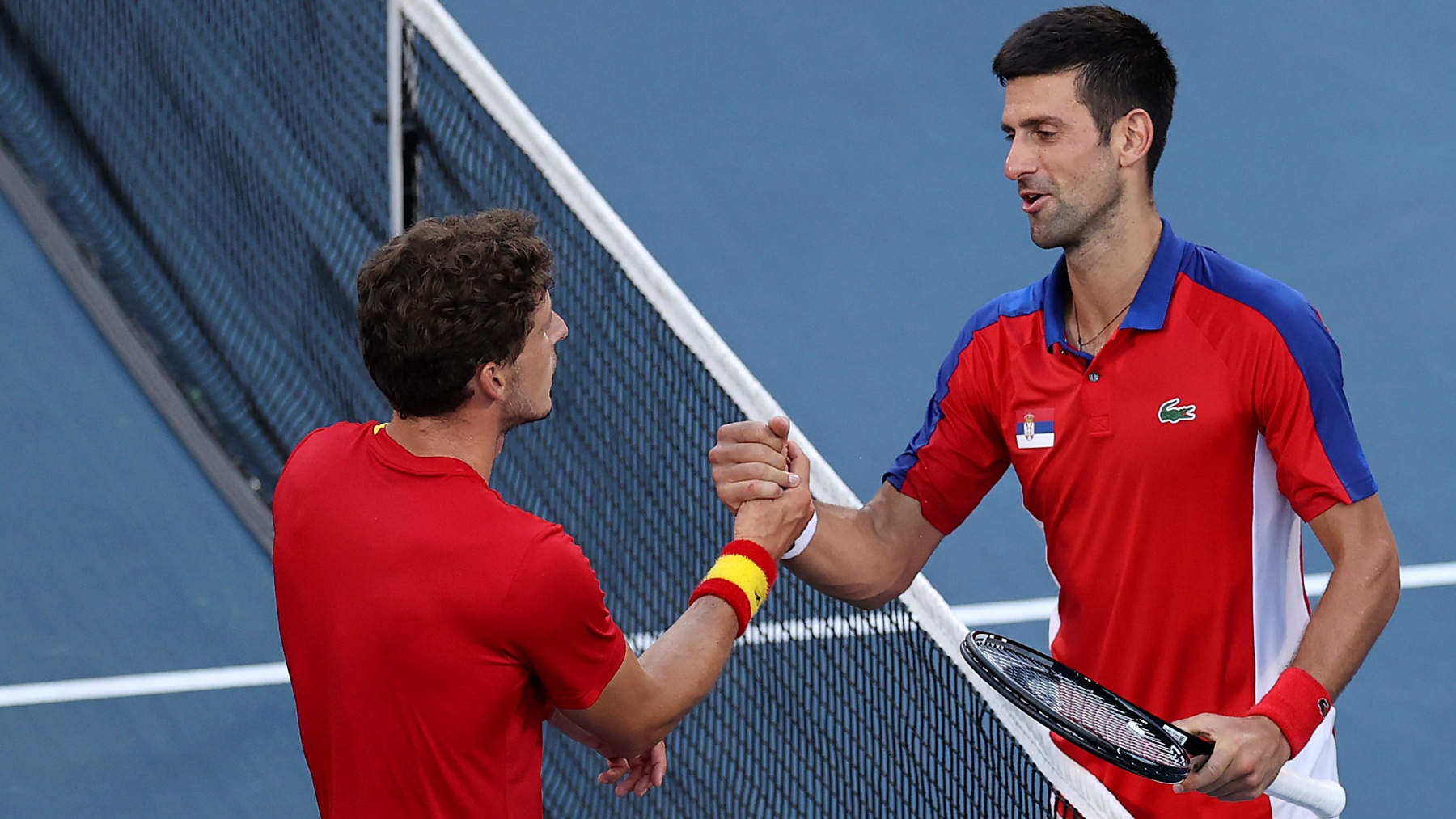 Carreño y Djokovic en el duelo por el bronce olímpico. (Getty)