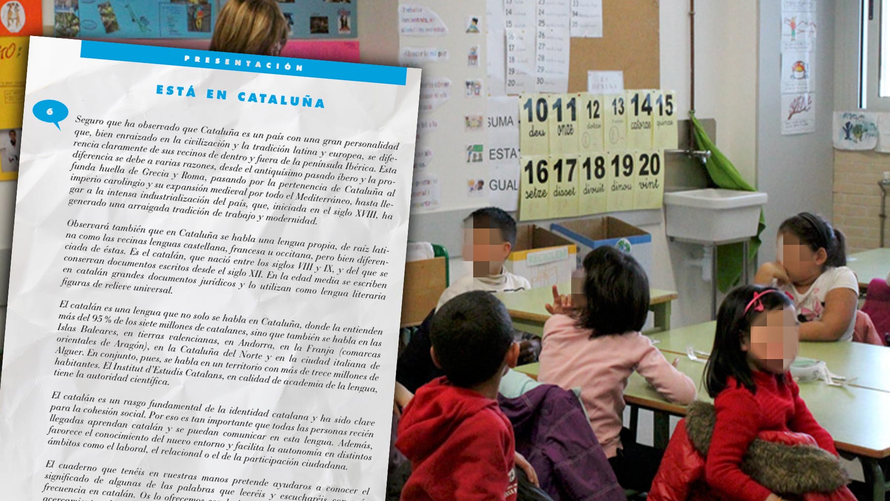 Un «aula de acogida» en Cataluña.