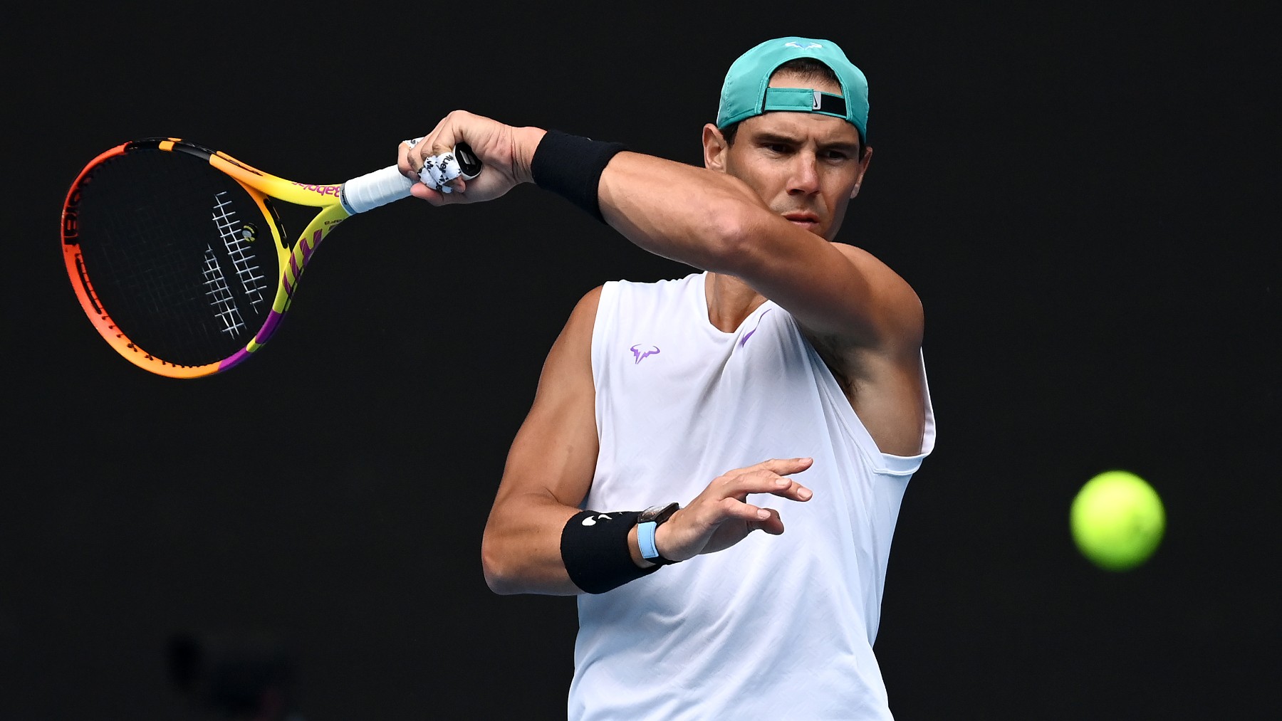 Rafa Nada entrenando en Australia. (Getty)