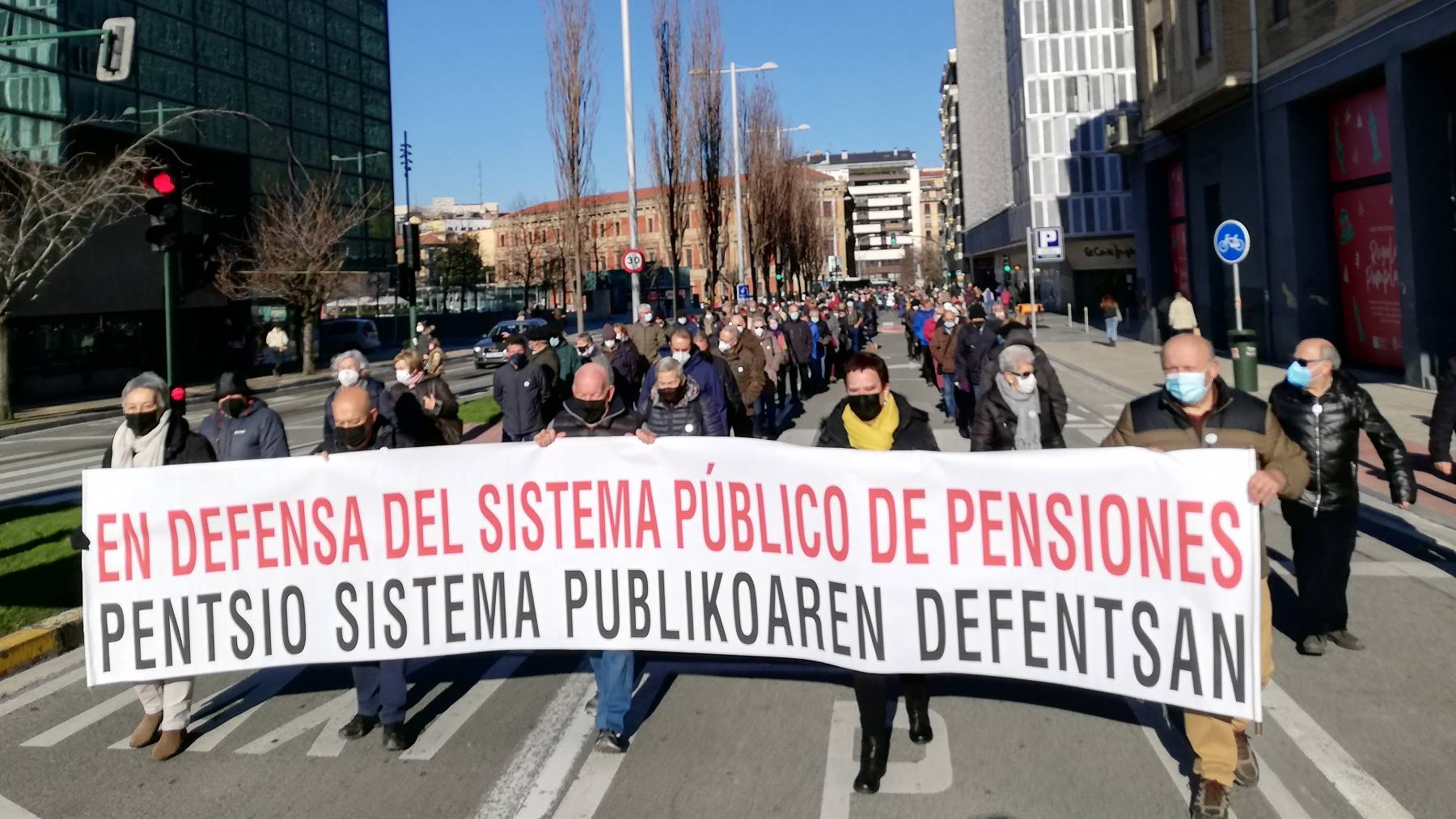Protestas de pensionistas vascos y navarros
