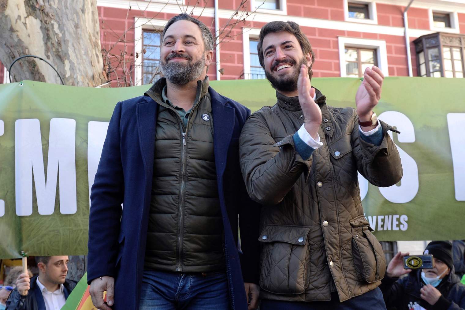 Santiago Abascal y su candidato en Castilla y León, Juan García-Gallardo.