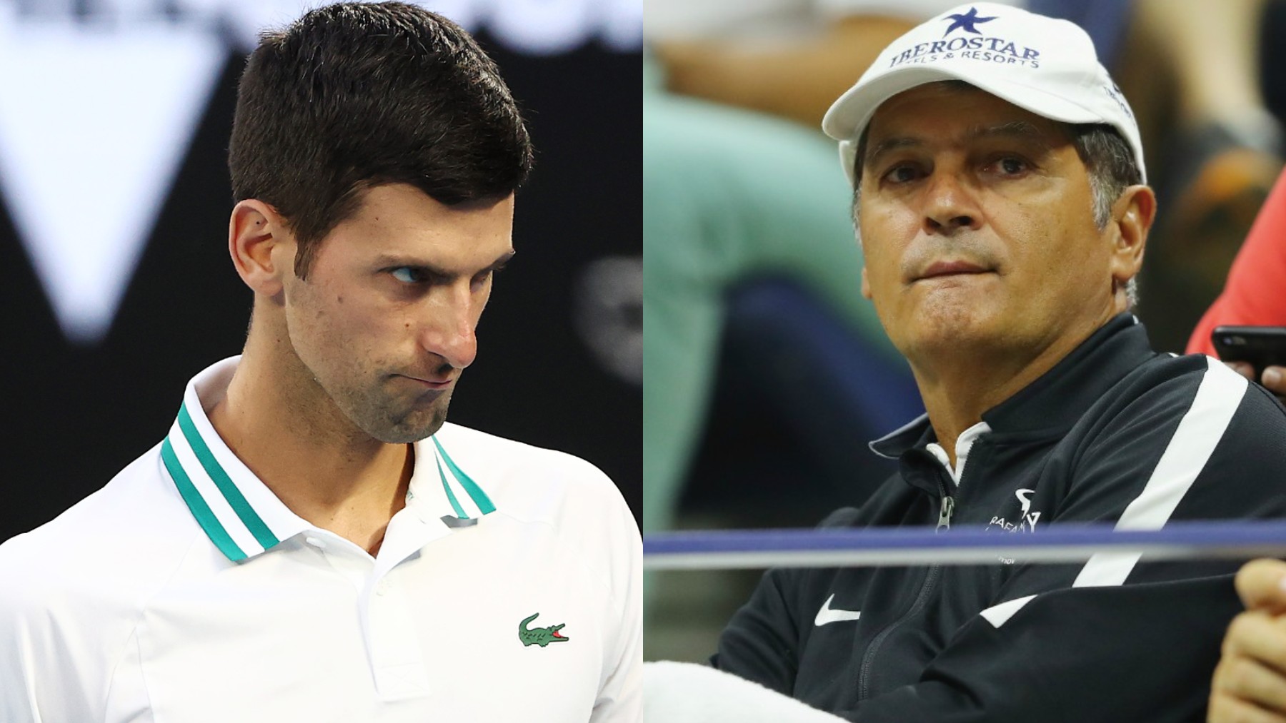 Novak Djokovic y Toni Nadal. (Getty)