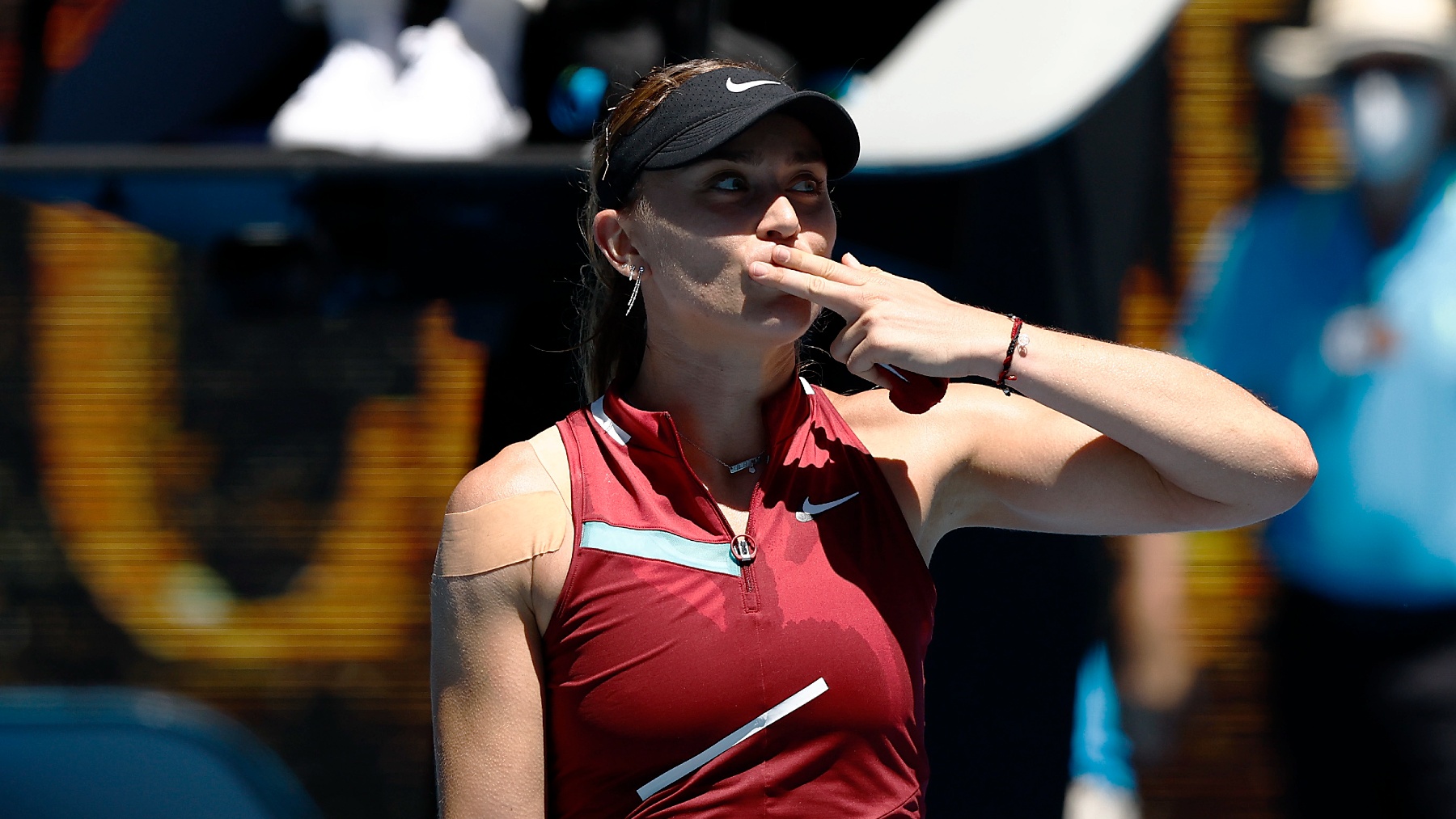 Paula Badosa celebra su victoria. (Getty)