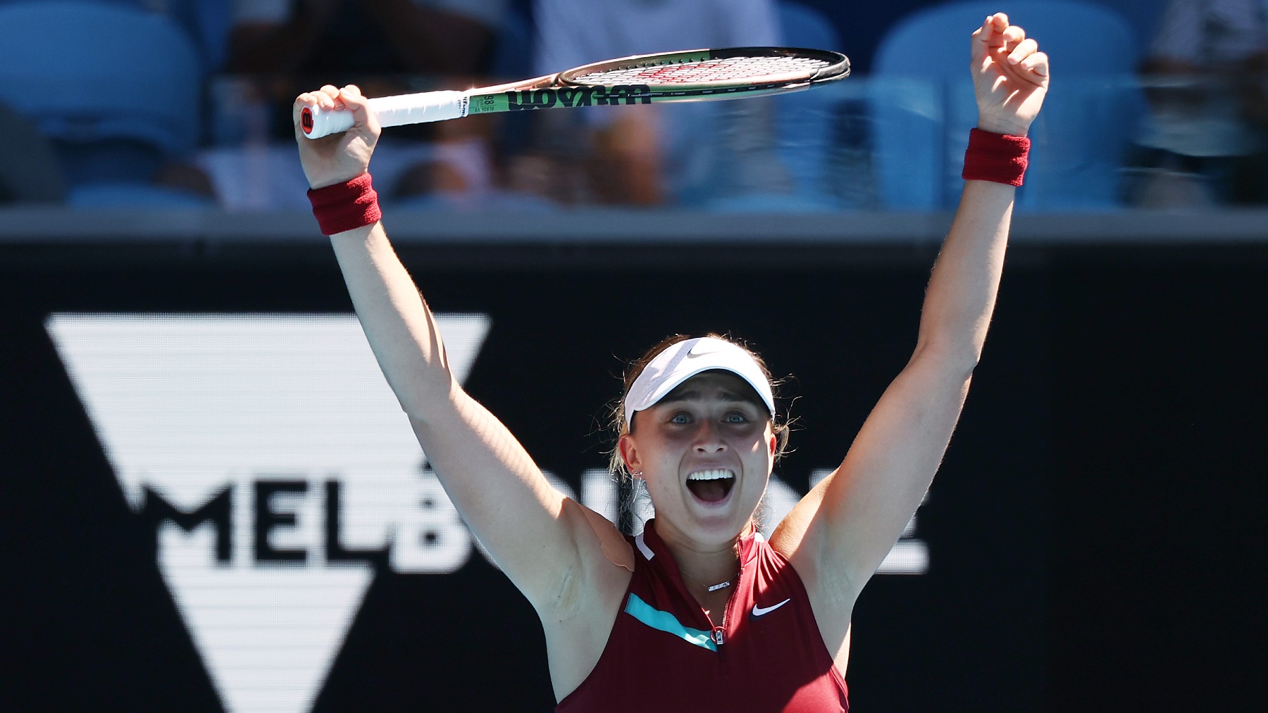 Paula Badosa celebra la victoria. (Getty)