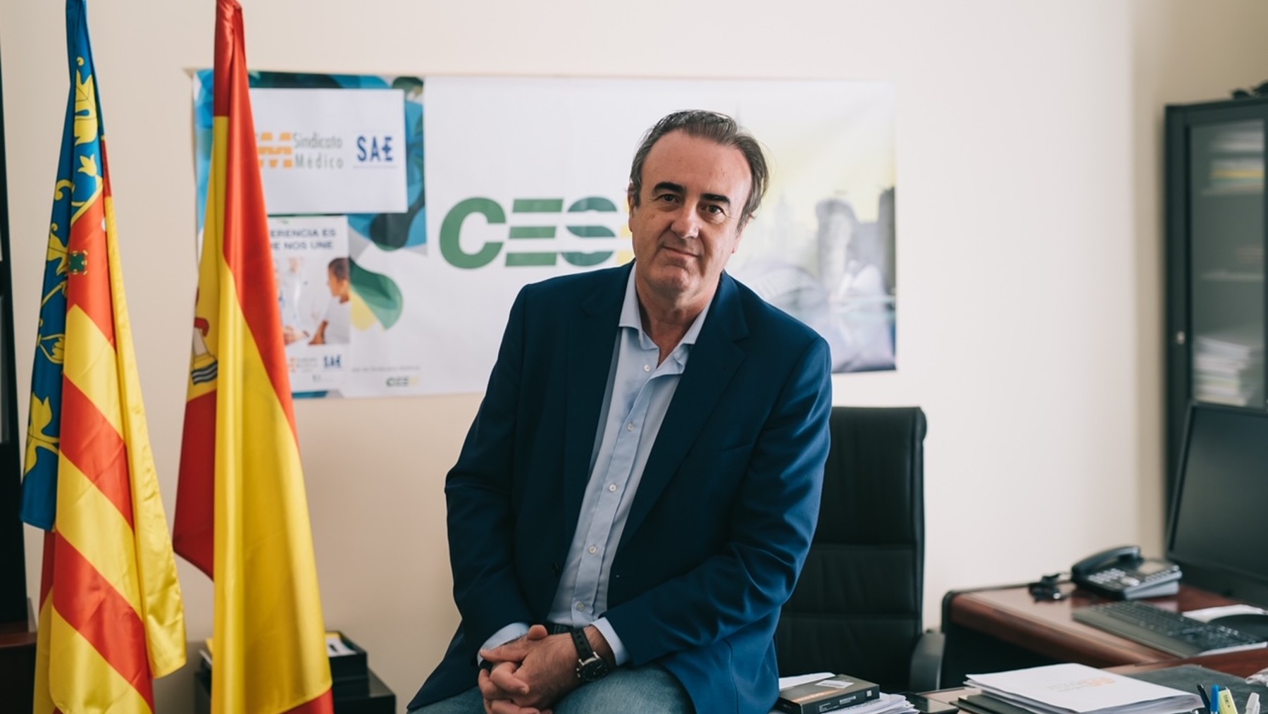 El presidente de CESM-CV Víctor Pedrera.