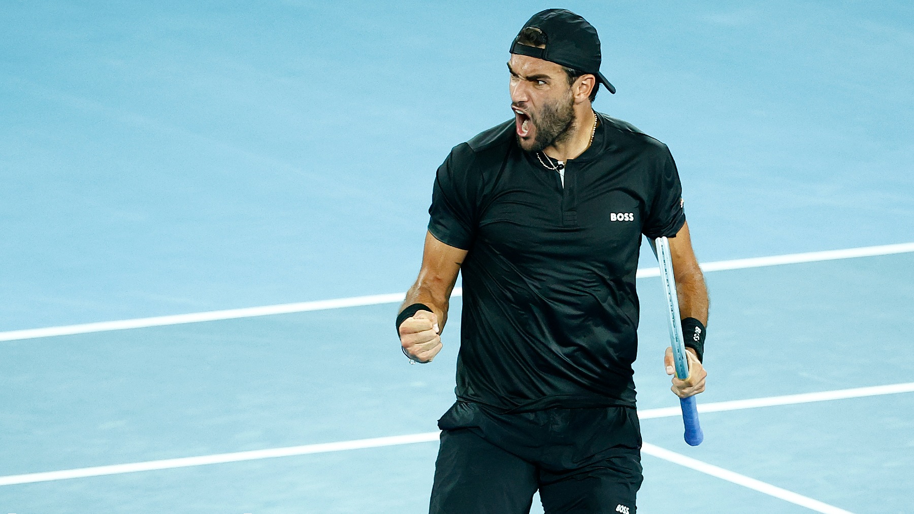 Berrettini celebra un punto. (Getty)