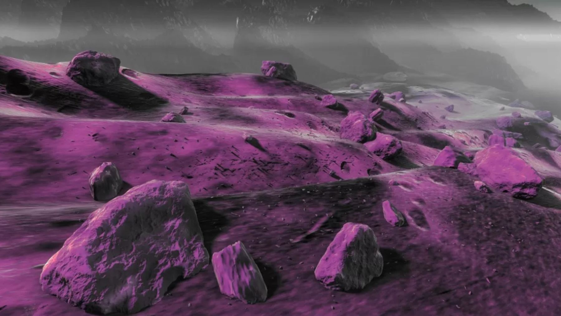 Se han hallado rocas de color morado en Marte