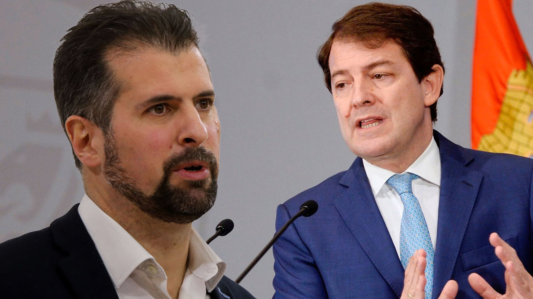 Luis Tudanca y Alfonso Fernández Mañueco, candidatos de PSOE y PP.