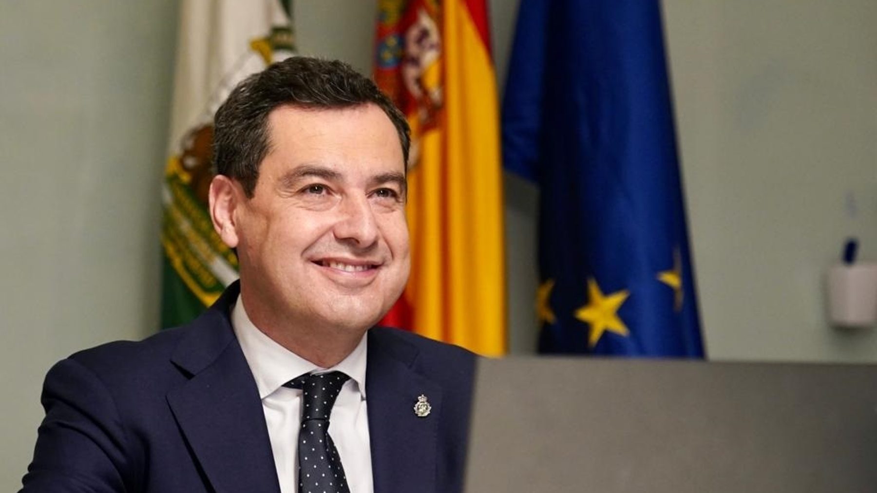 Juanma Moreno, este miércoles en Bruselas (JESÚS MORÓN / JUNTA DE ANDALUCÍA).