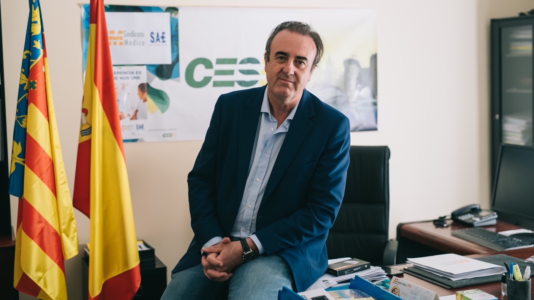 El secretario general de CESM-CV Víctor Pedrera.