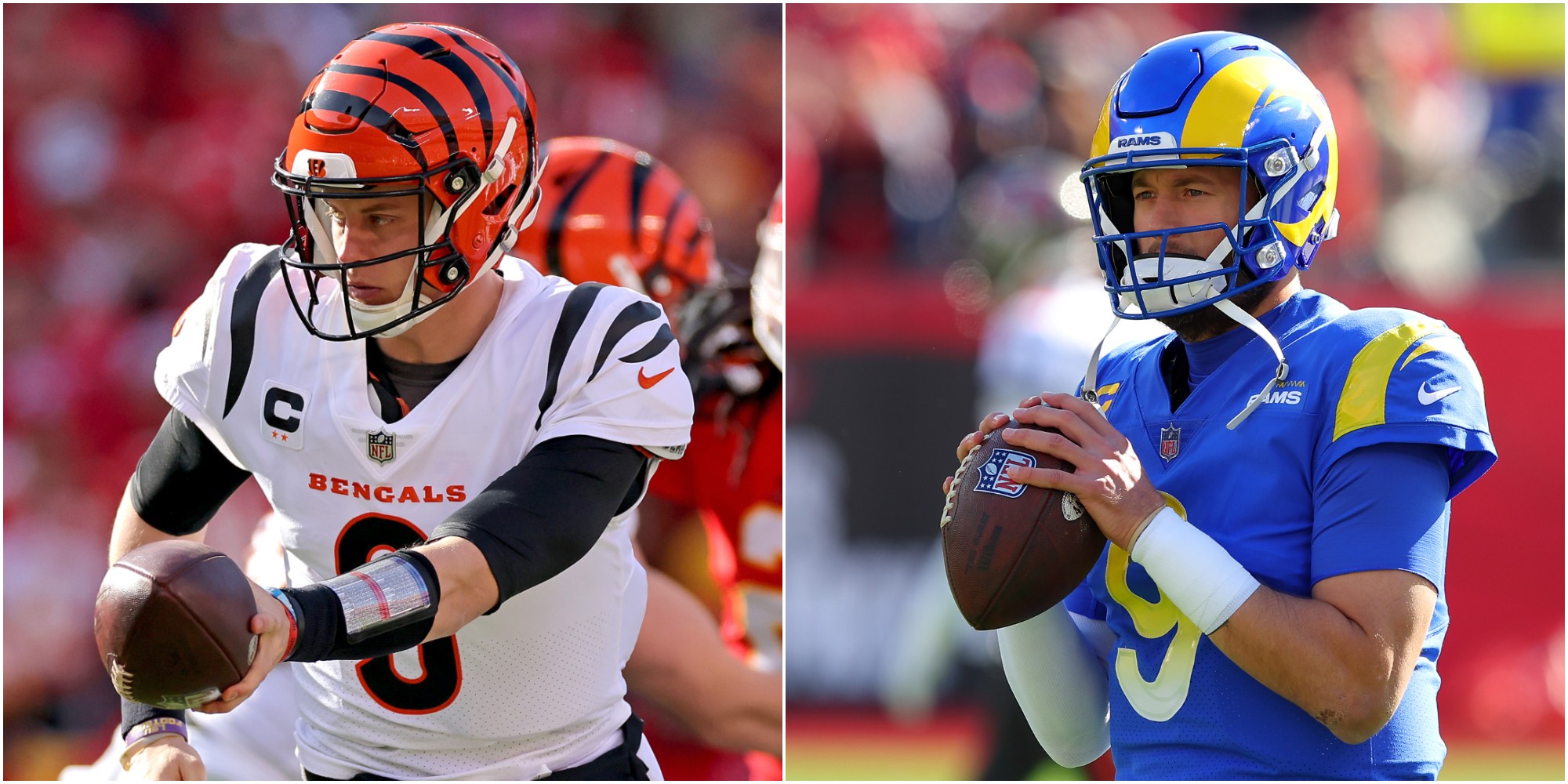 Cincinnati Bengals y Los Angeles Rams, rivales en la Super Bowl. (Getty)
