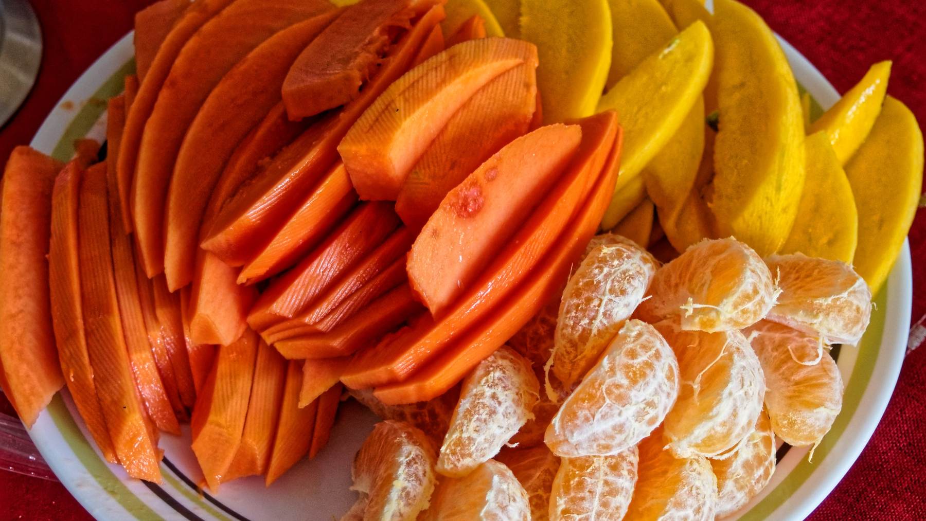 Receta de naranja con papaya