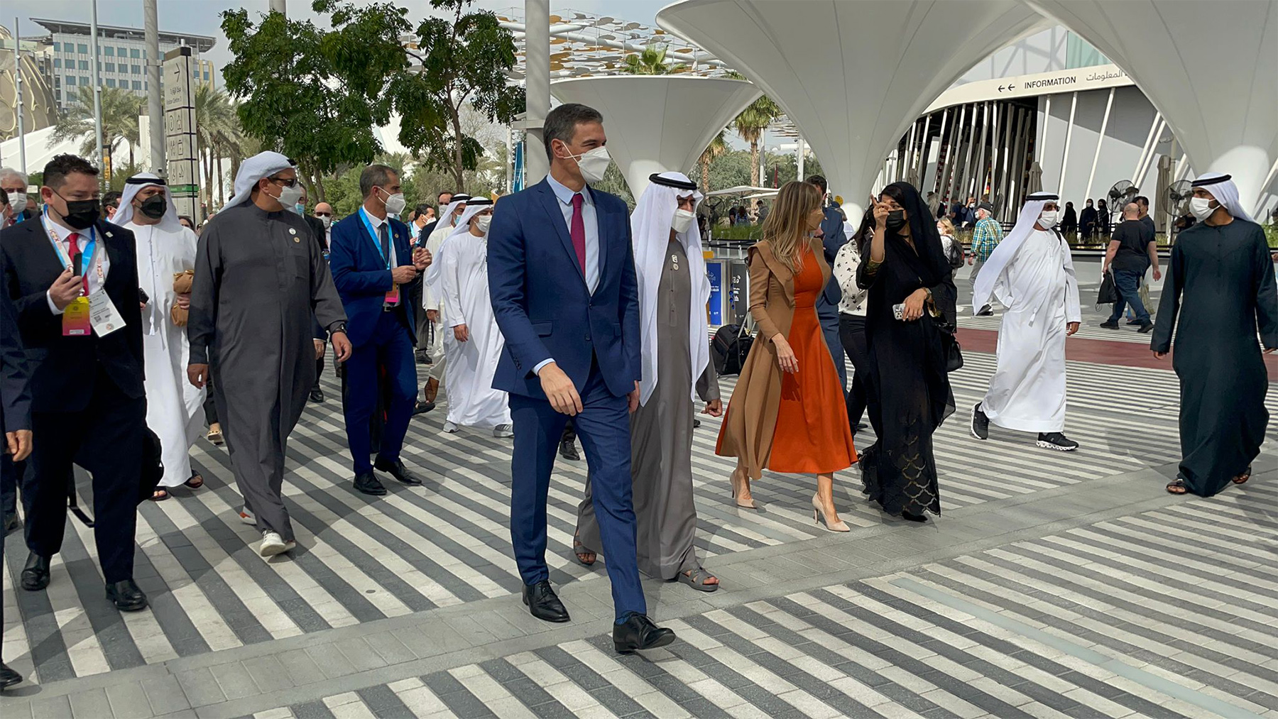 Pedro Sánchez y Begoña Gómez la Expo de Dubái.