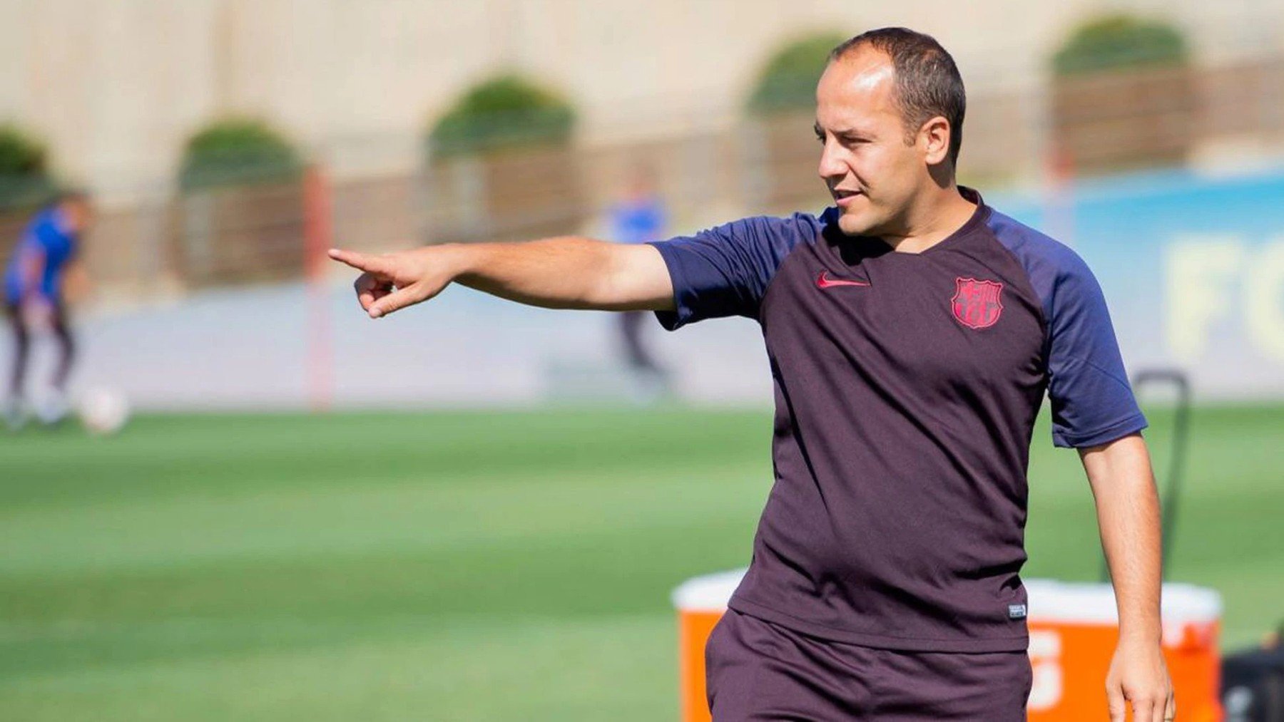 Lluis Cortés entrenando al Barça (FC Barcelona).