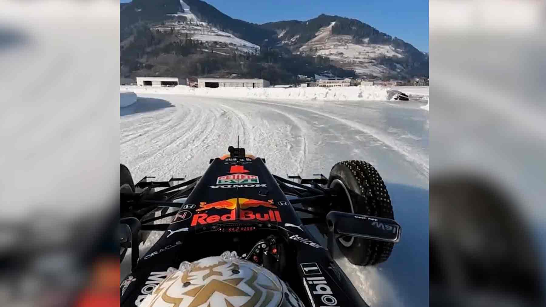 Max Verstappen, en la nieve.