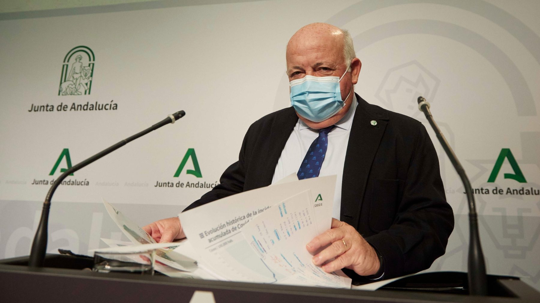 El consejero de Salud de la Junta de Andalucía, Jesús Aguirre (JOAQUÍN CORCHERO / EUROPA PRESS).