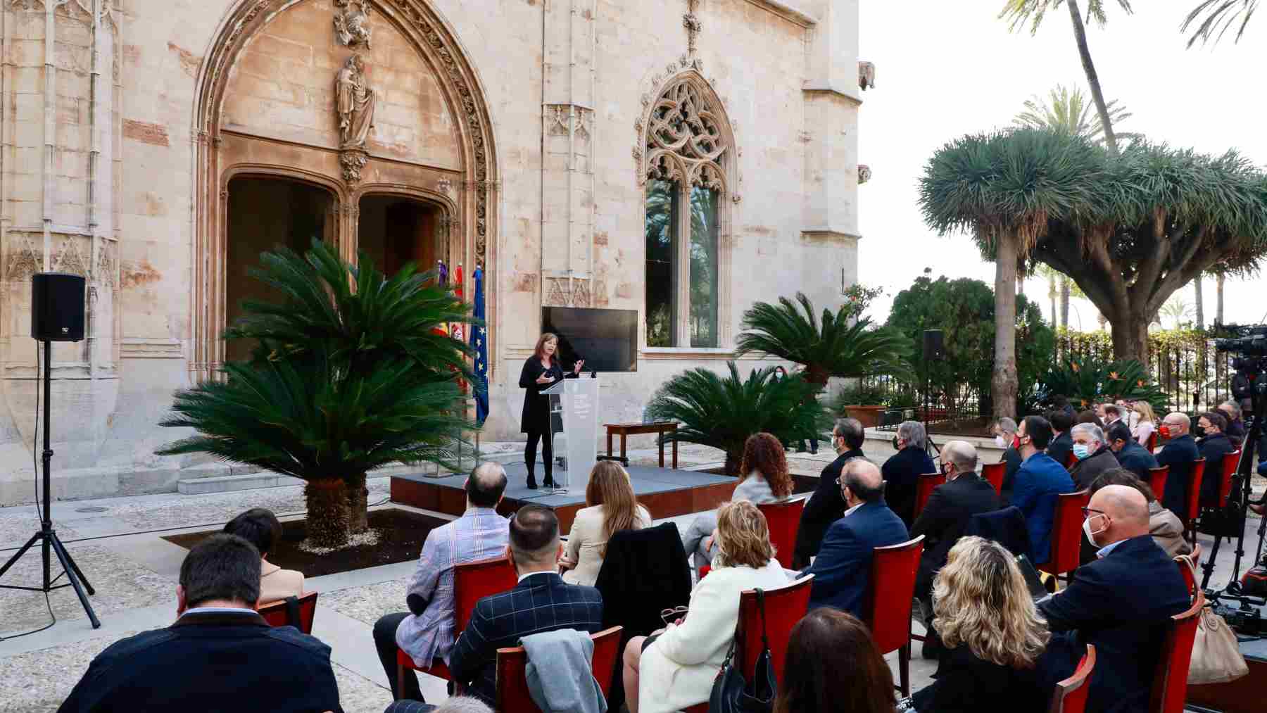 La presidenta del Govern, Francina Armengol, en la presentación de la nueva Ley Turística de Baleares.