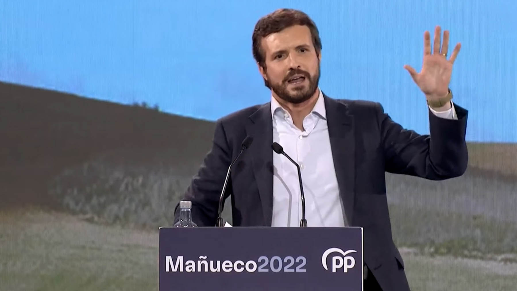 Pablo Casado, este viernes, en el cierre de campaña del PP en Castilla y León.