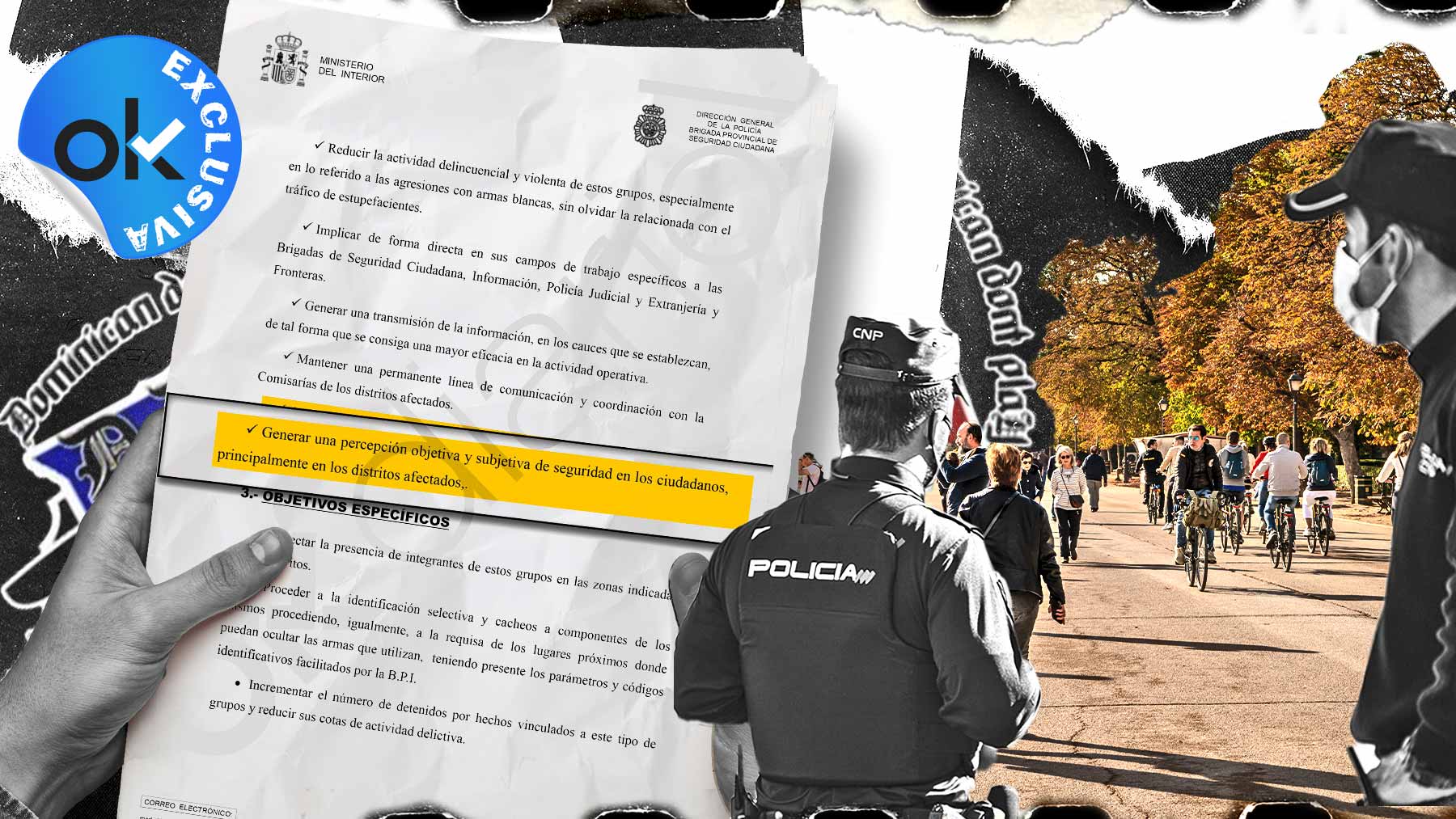 La orden policial contra las bandas se marca como objetivo generar sensación se seguridad a los ciudadanos.