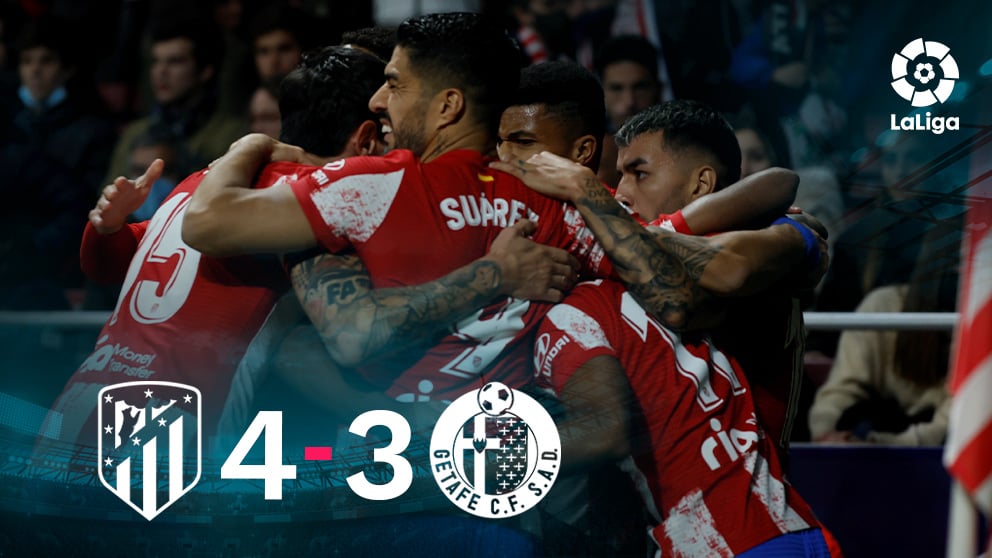 El Atlético gana al Getafe en el Metropolitano.