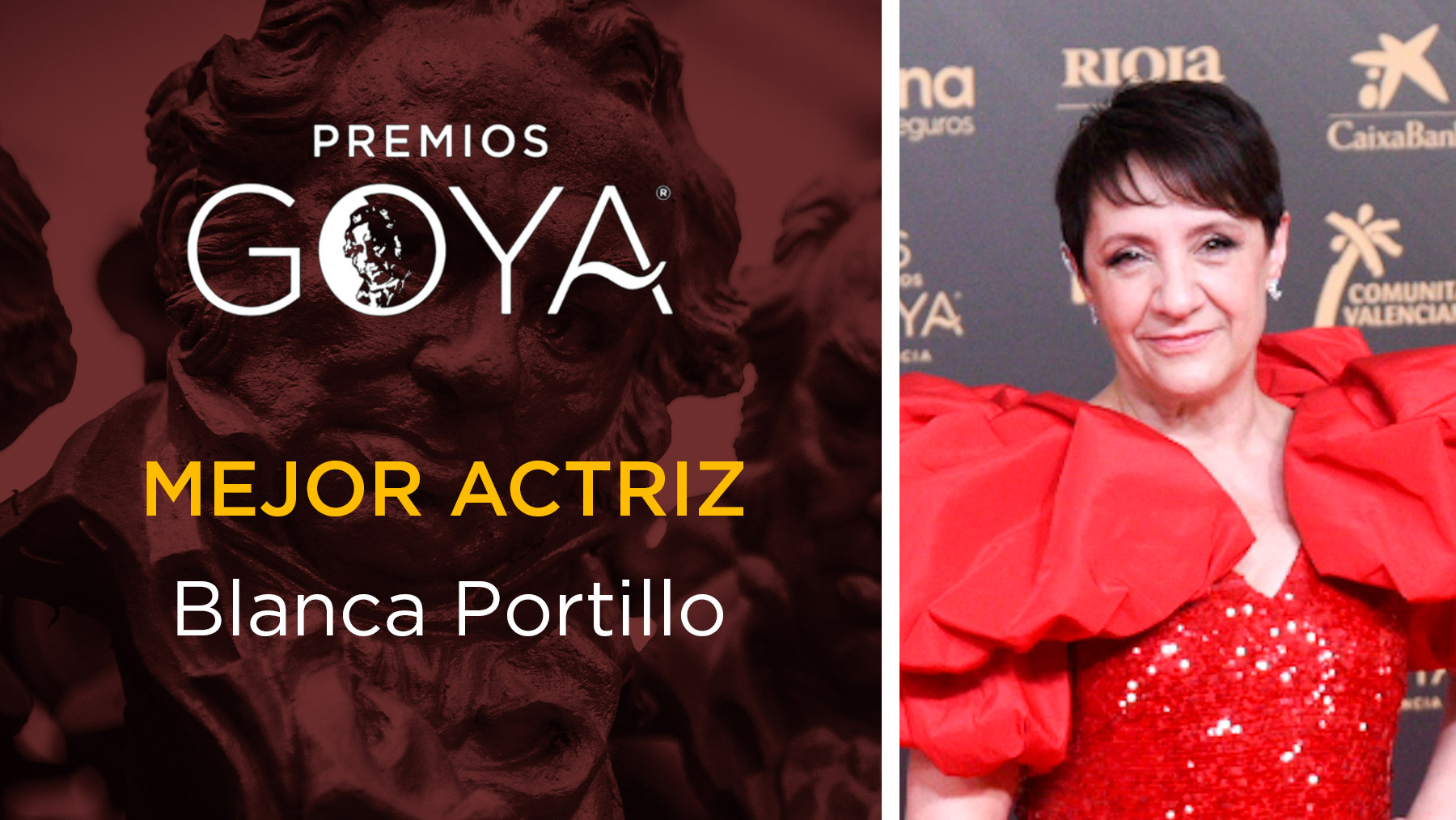 Blanca Portillo, premio a la mejor actriz en los Goya 2022