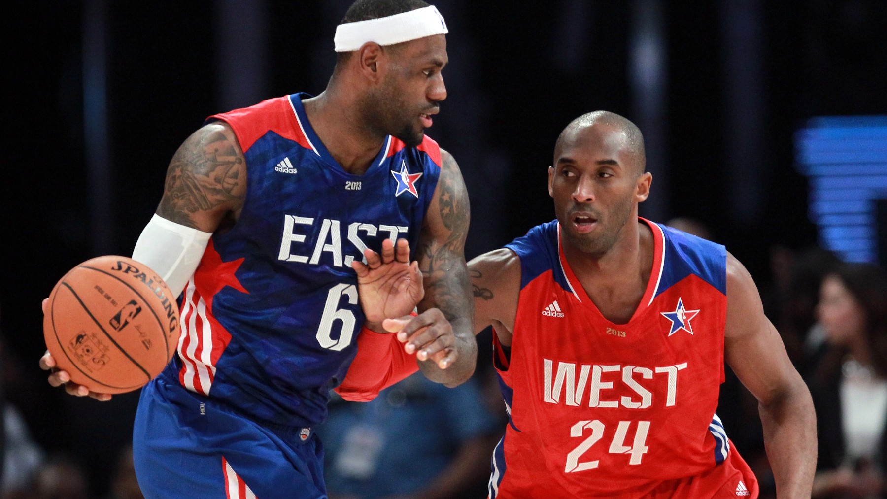 LeBron James y Kobe Bryant en un NBA All-Star. (Getty)