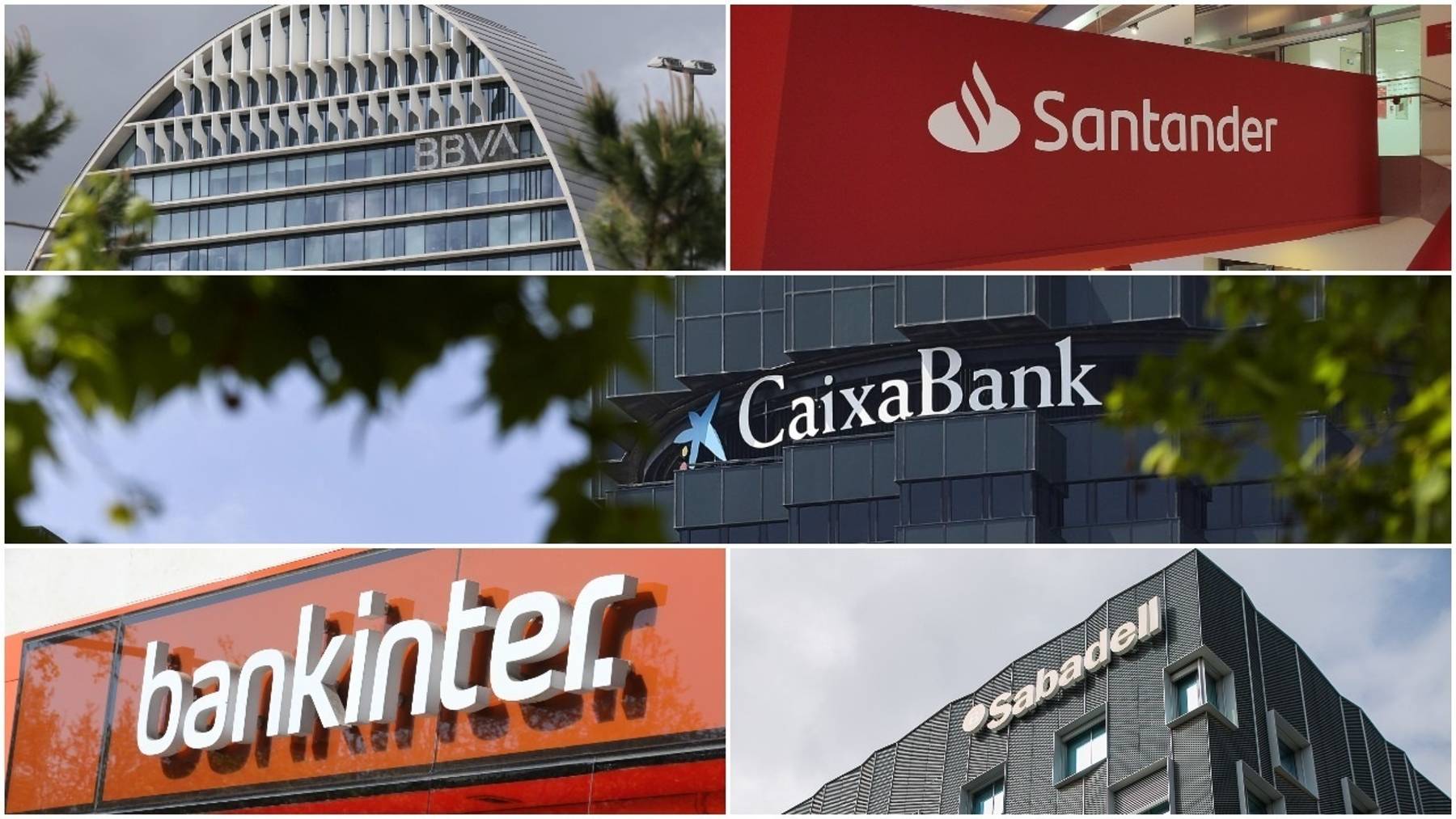Sedes de los principales bancos españoles.