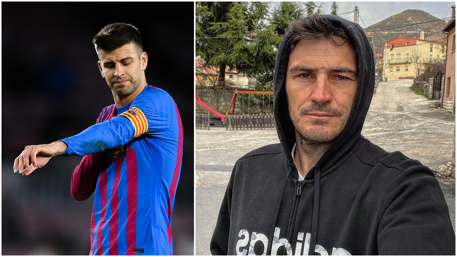 Piqué y la foto de Casillas.