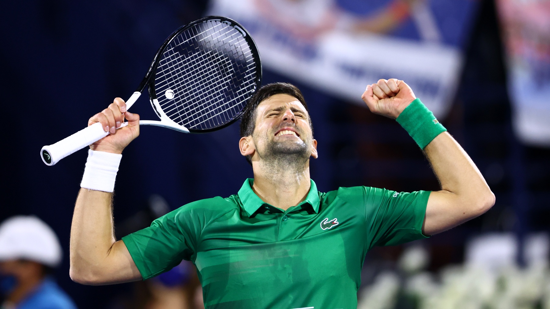 Djokovic celebra su victoria en Dubai. (Getty)
