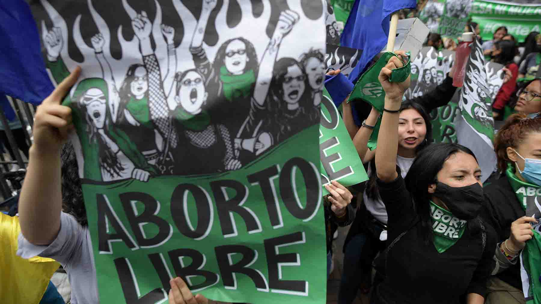 Manifestación pro aborto en Colombia