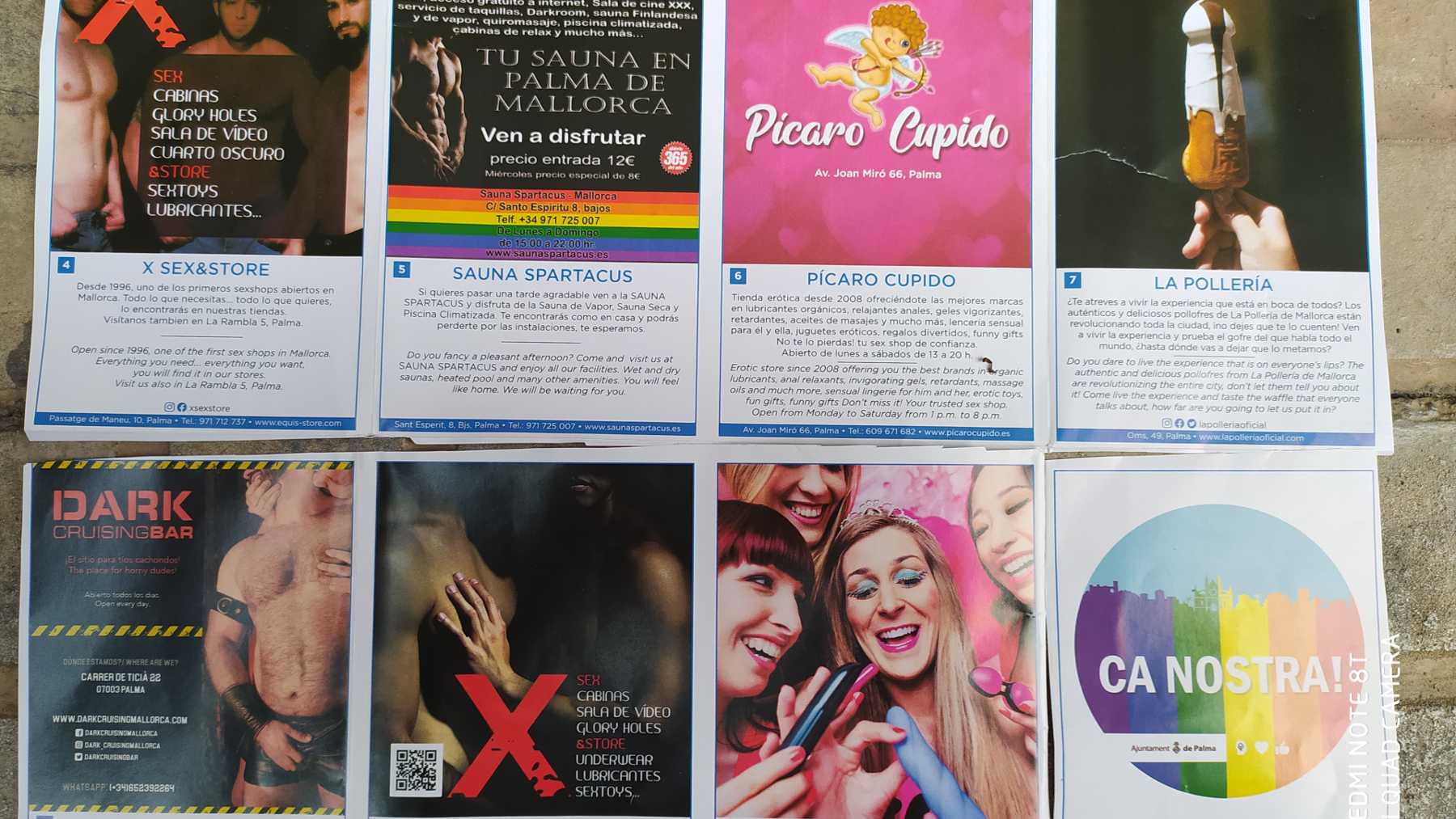 Imagen parcial de la guía promocional de locales LGTBI editada por el Ayuntamiento de Palma.