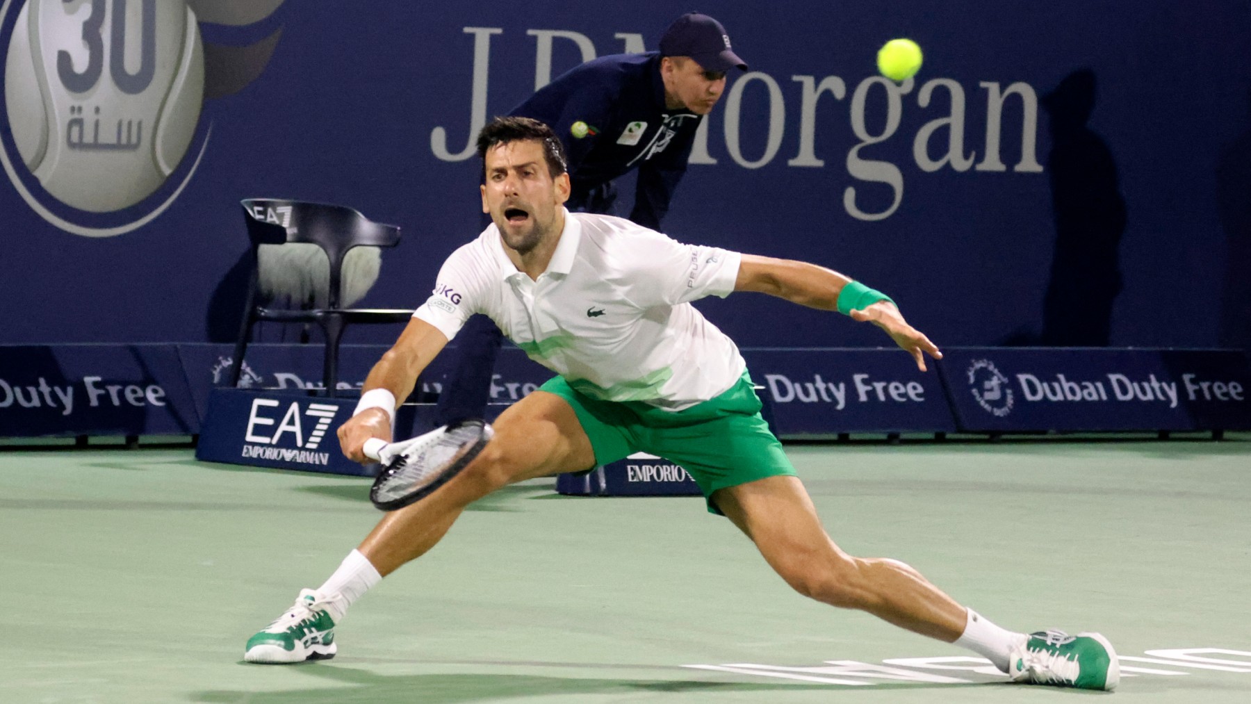 Novak Djokovic en el ATP 500 de Dubai. (AFP)