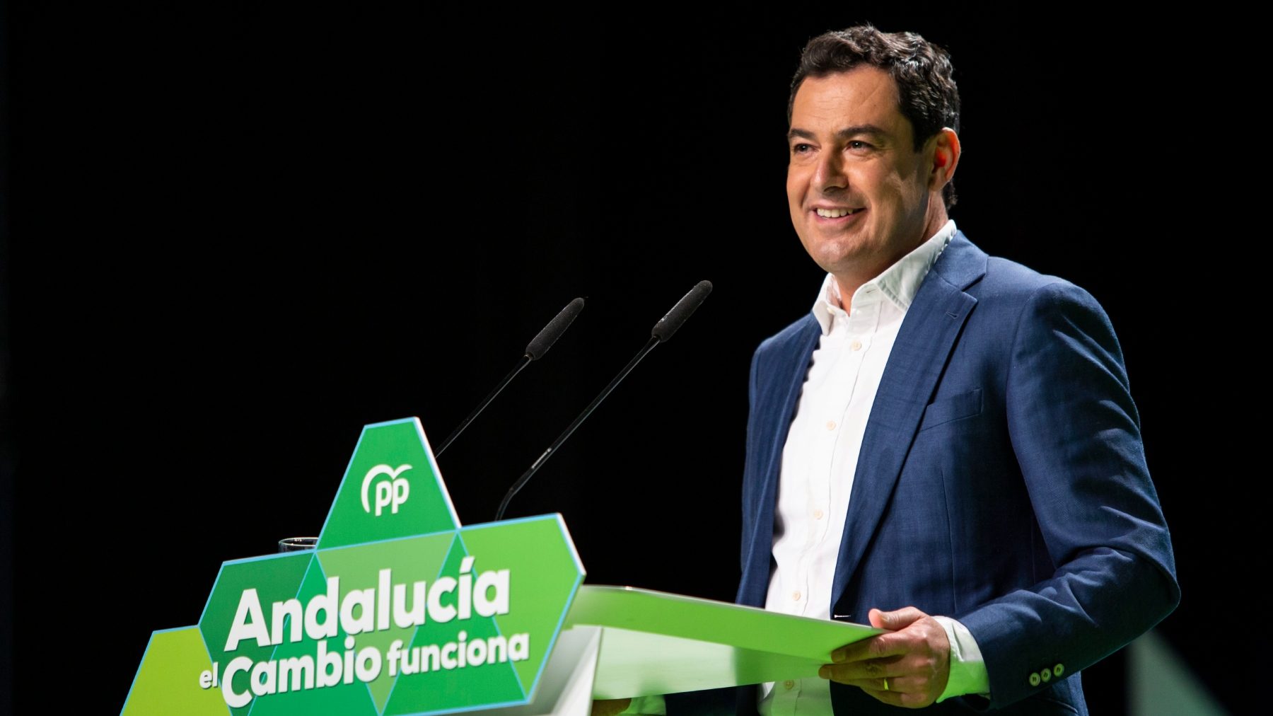 Juanma Moreno, presidente del PP-A y presidente de la Junta de Andalucía (ÁLEX CÁMARA / EUROPA PRESS).