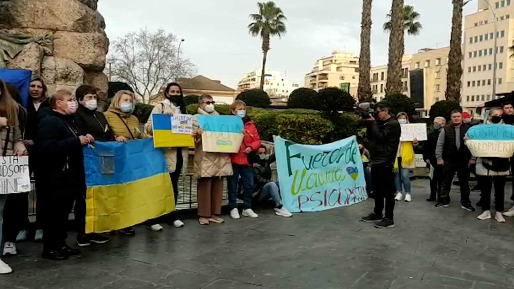 Concentración en Palma de la comunidad ucraniana.