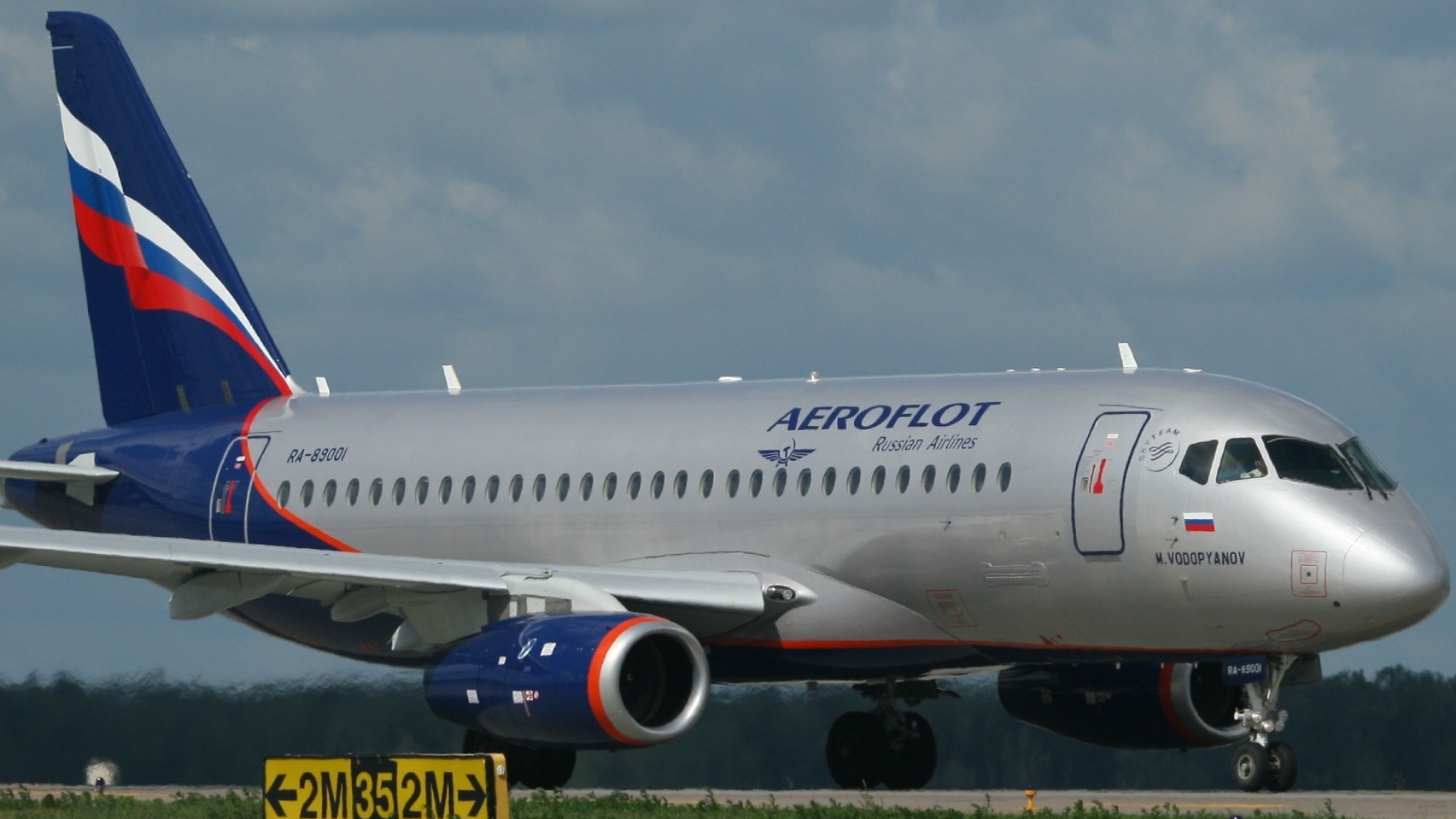 Avion de la aerolinea rusa Aeroflot