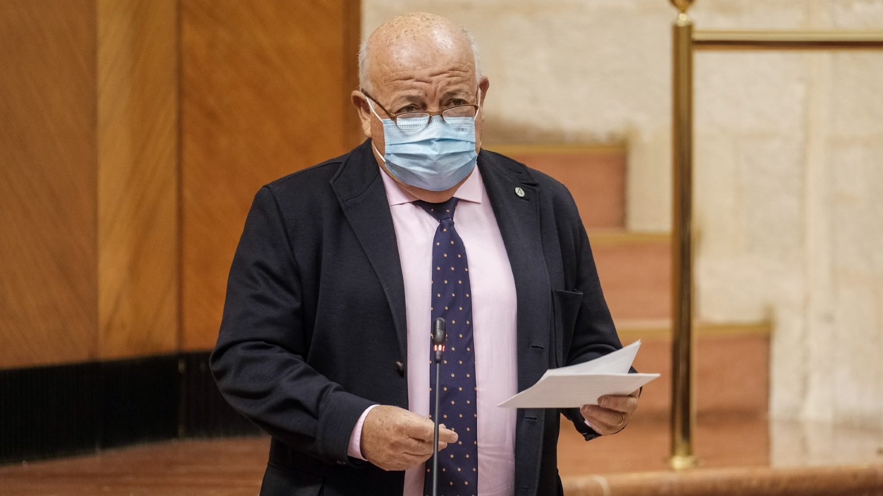 Jesús Aguirre, consejero de Salud y Familias de la Junta (ALFREDO DE ANCA / PARLAMENTO DE ANDALUCÍA).