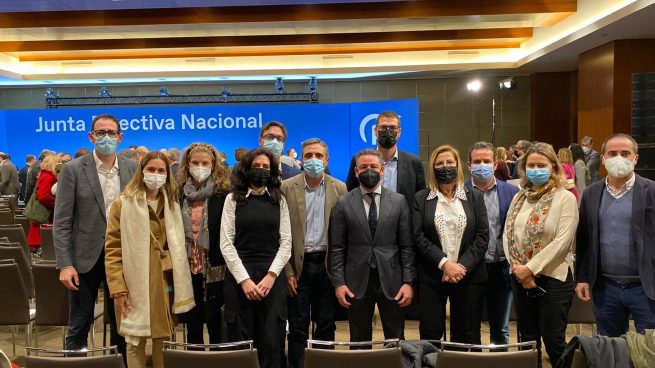 La delegación de Baleares que ha asistido a la junta directiva en Madrid.
