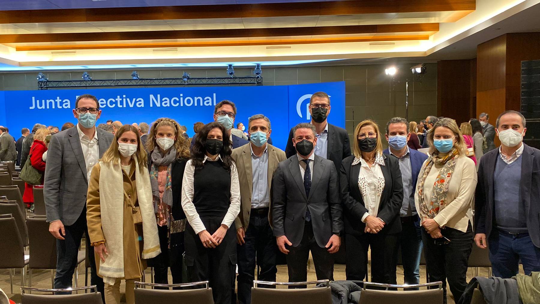 La delegación de Baleares que ha asistido a la junta directiva en Madrid.