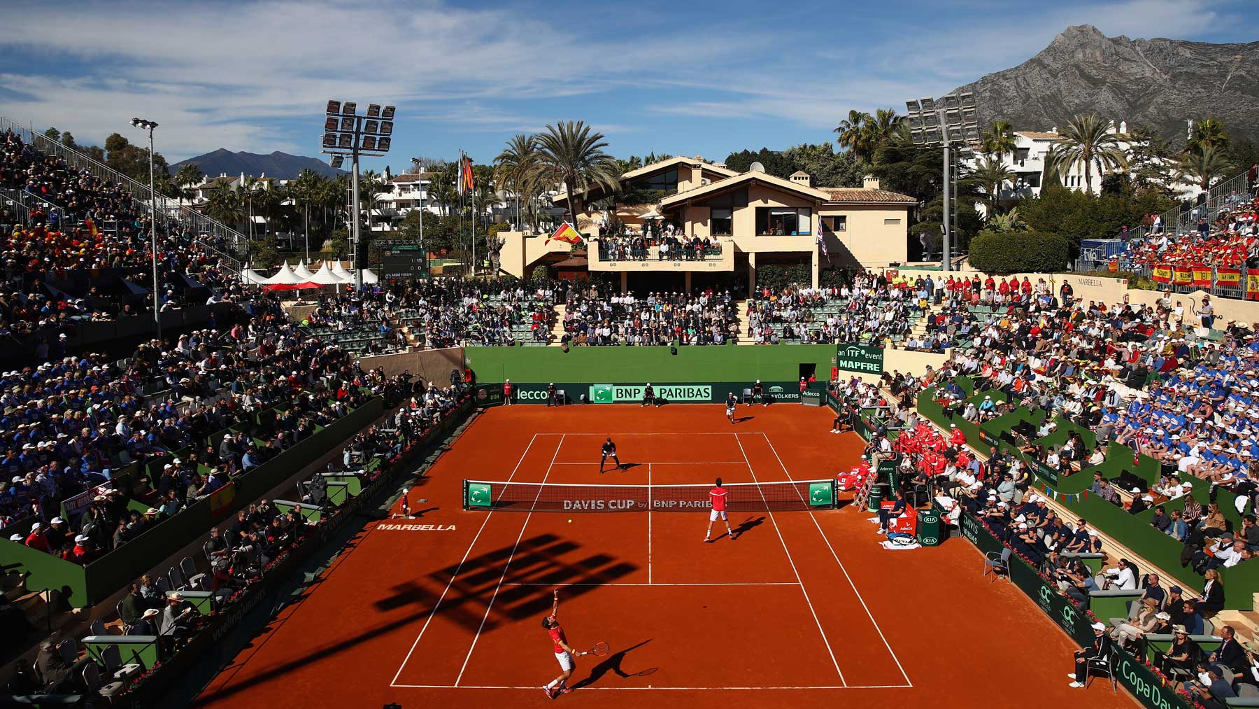 España, en la eliminatoria de la Copa Davis disputada en Marbella en 2018 (Getty)