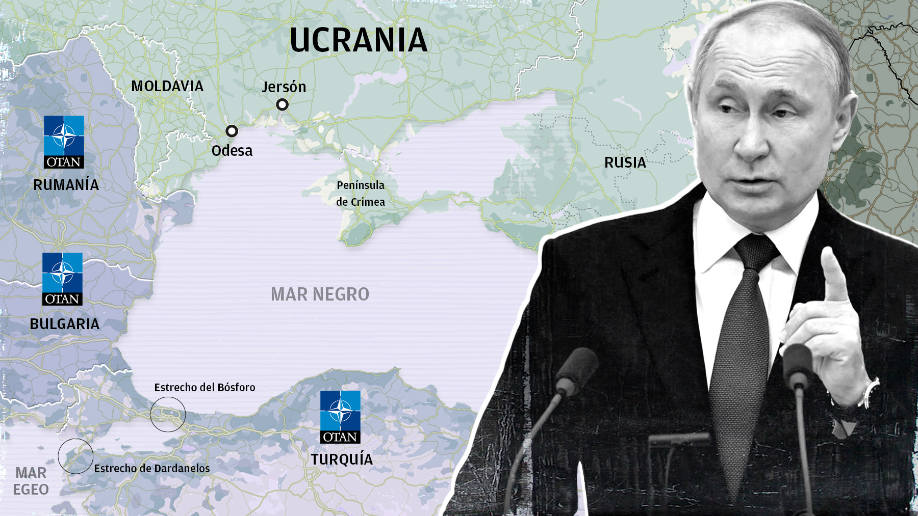 Zona de conflicto en el Mar Negro.