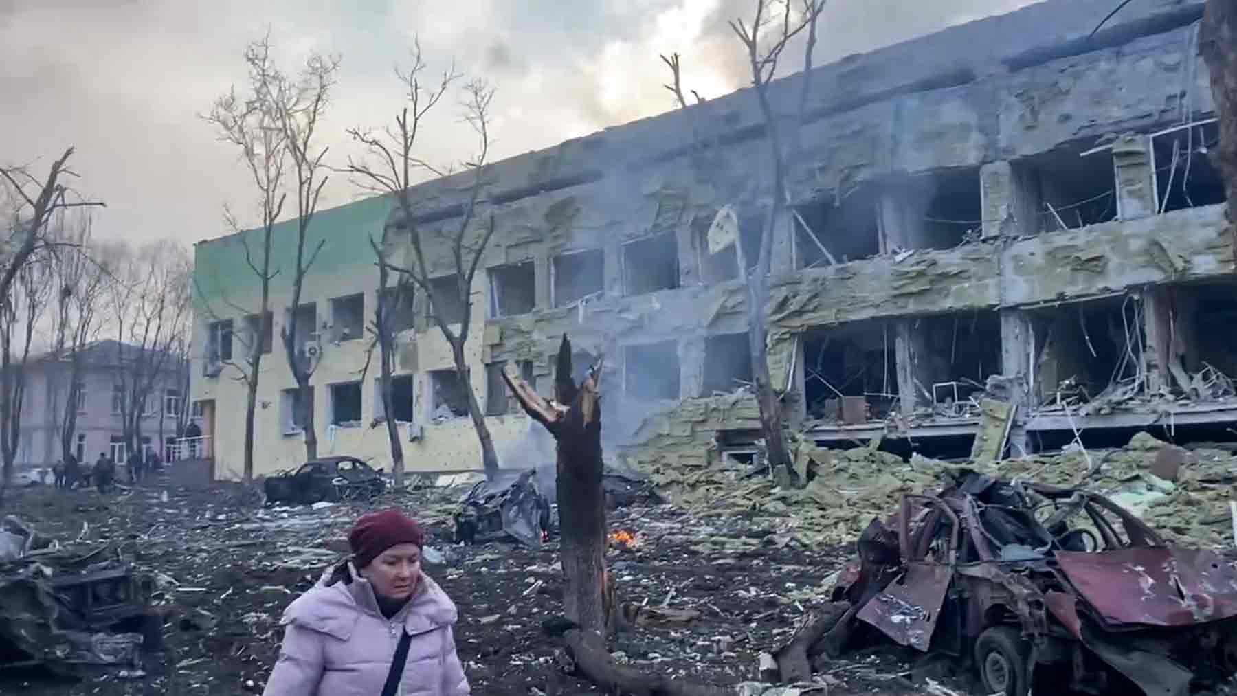 El hospital infantil de Mariúpol, en el sur de Ucrania.