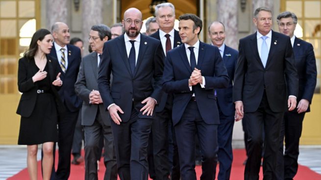 Cumbre de la Unión Europea en Versalles, Francia.