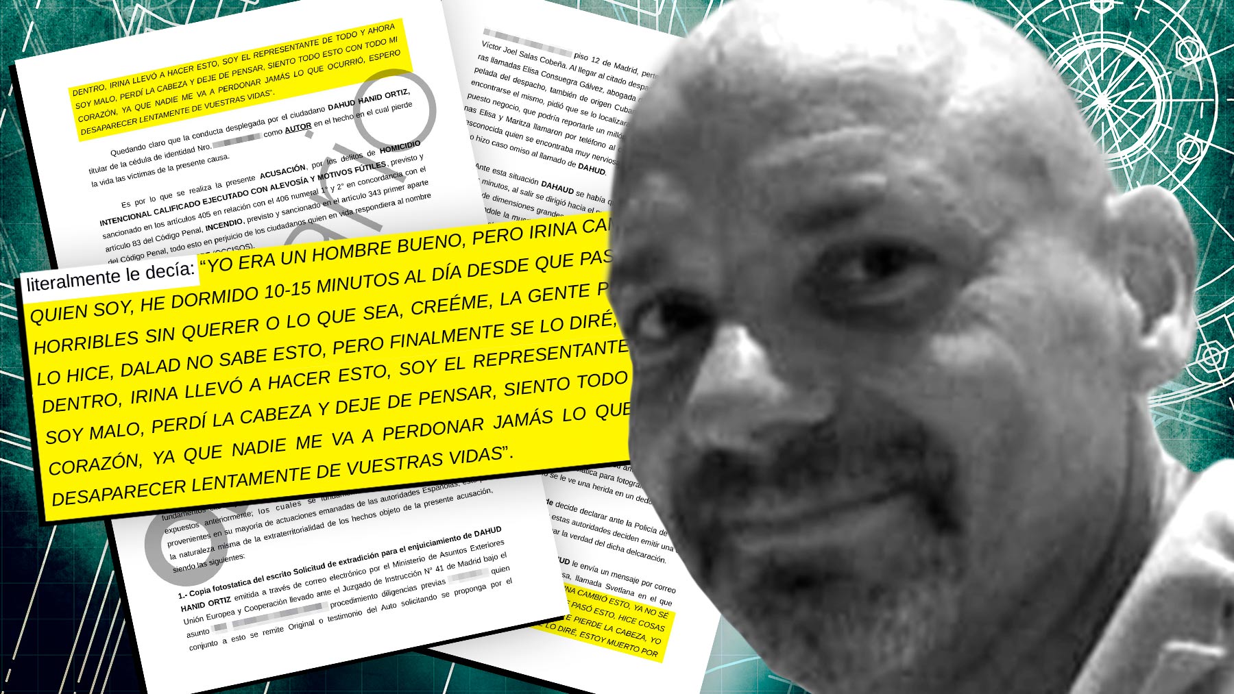 El investigado y el escrito de acusación de la FIscalía venezolana.
