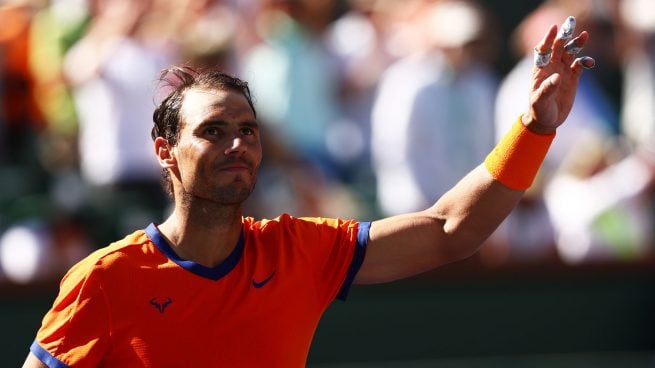 Nadal, tras su victoria ante Daniel Evans en Indian Wells (Getty)