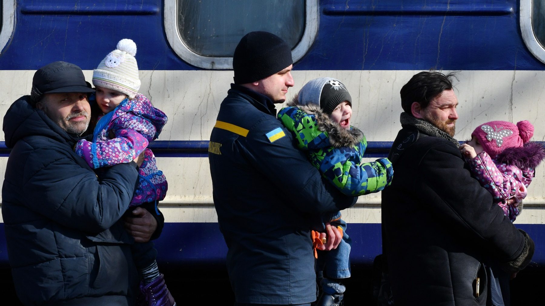 Refugiados ucranianos en la estación de Kramatorsk, al sureste de Kiev (ANDRIY ANDRIYENKO / ZUMA PRESS).